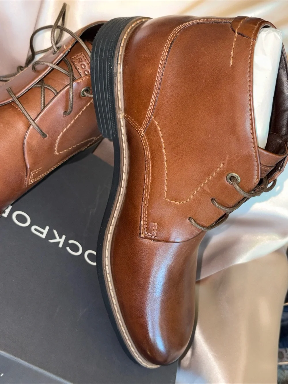 Rockport - Men's Classic Break Chukka Boots Brown Size 9W  V81656 New